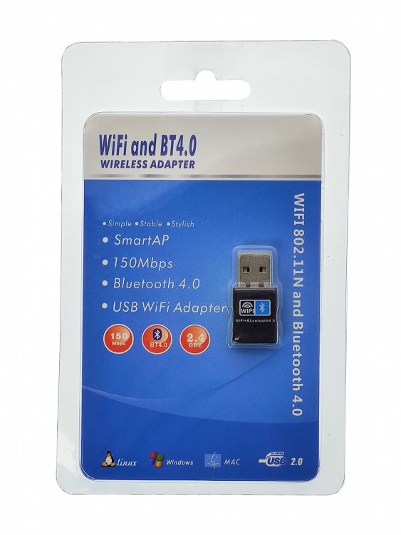 Орбита OT-PCB19 Bluetooth адаптер + Wi-Fi (v4.0 + 2.4ГГц 150Мбит)